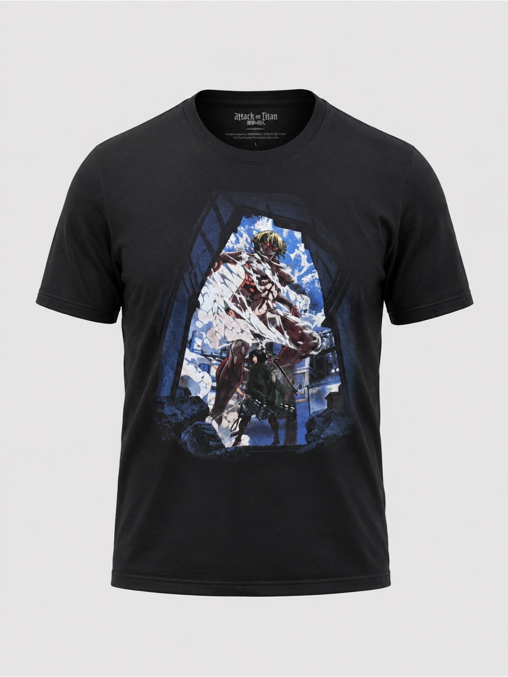 Attack On Titan Mikasa Akerman VS Titan Solo Ripple Junction T-Shirt Men’s Large
